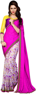 

Shaily Embroidered Fashion Jacquard Saree(Pink)