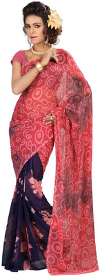 

Party Wear Dresses Printed Fashion Georgette Saree(Multicolor), Multicolor28