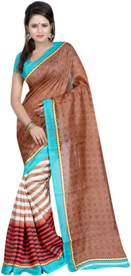 

Softdeal Printed Bhagalpuri Printed Silk Saree(Multicolor)