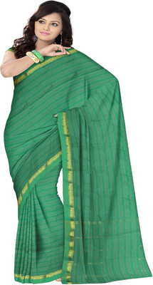 

Javuli Woven Arani Pattu Handloom Silk Cotton Blend Saree(Green)