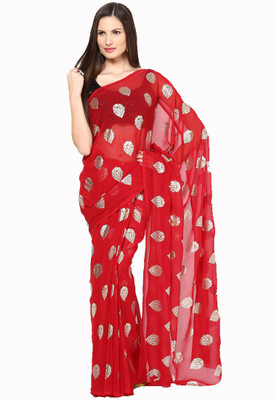 

Soundarya Printed Daily Wear Chiffon Saree(Red)