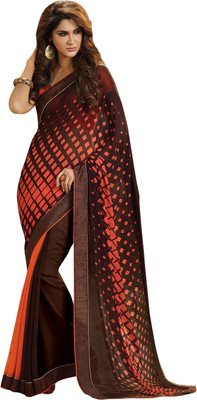 

Manthan Printed Daily Wear Chiffon Saree(Pack of 2, Brown, Orange)