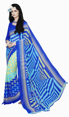 

Parisha Printed Fashion Georgette Saree(Blue, Multicolor)