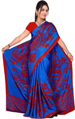 

Khushali Printed Fashion Crepe Saree(Blue)