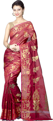 

Chandrakala Woven Banarasi Art Silk Saree(Red)