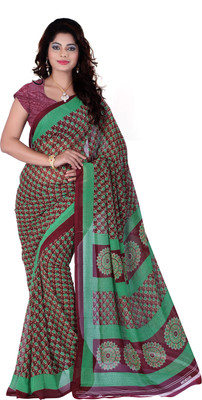 

Vardan Prints Printed Bollywood Georgette Saree(Green)
