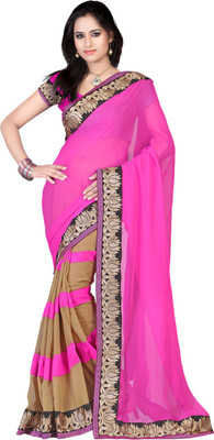 

Ansu Fashion Self Design Fashion Georgette Saree(Pink)