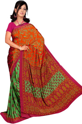 

Jiya Self Design, Printed Fashion Silk, Crepe Saree(Multicolor, Green, Purple, Pink), Green;multicolor;pink;purple