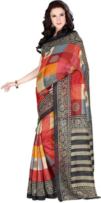 

Jiya Self Design, Printed Fashion Art Silk Saree(Multicolor)