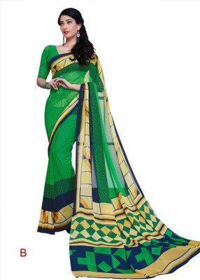 

Hi-Choice Printed Fashion Georgette Saree(Green)