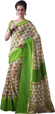 

Sunaina Printed Fashion Cotton Linen Blend Saree(Multicolor)
