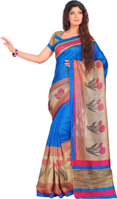 

Sunaina Printed Fashion Silk Cotton Blend Saree(Multicolor)