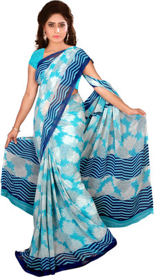 

Khushali Self Design, Printed Fashion Georgette Saree(Light Blue, Multicolor)