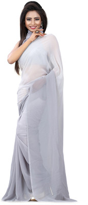 

Lovelylook Solid Fashion Georgette Saree(Grey), Light grey