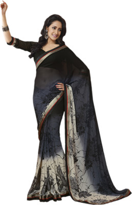 

Vishal Printed Fashion Georgette Saree(Black)