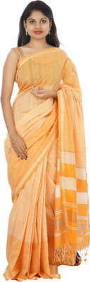 

Devi Handlooms Woven Mangalagiri Handloom Cotton Saree(Yellow)