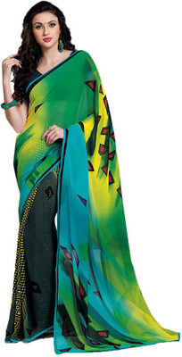 

Indian Wear Online Printed Fashion Pure Chiffon Saree(Multicolor)