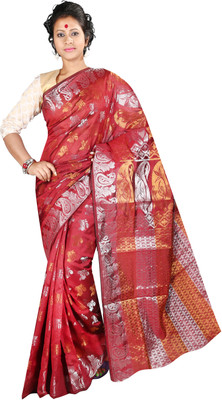 

Anushree Saree Self Design Fashion Chanderi Saree(Multicolor), Red