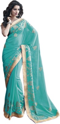 

Vishal Printed Fashion Georgette Saree(Light Blue)