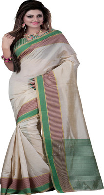

Ansu Fashion Printed Daily Wear Cotton Saree(White)
