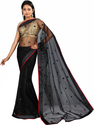 

Anushree Saree Printed Fashion Chanderi Saree(Multicolor), Black