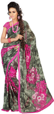 

Indian Wear Online Printed Fashion Georgette Saree(Multicolor)
