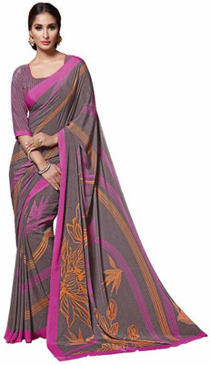 

Vipul Printed Fashion Crepe Saree(Grey)