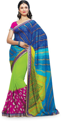 

Indianbeauty Self Design, Printed Bollywood Georgette Saree(Multicolor)