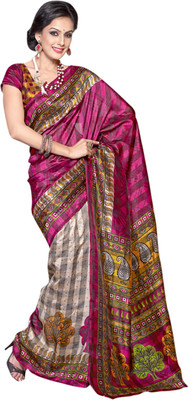

Saara Solid Daily Wear Silk Saree(Pink)