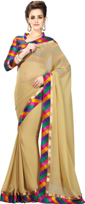 

Khushali Self Design Fashion Georgette Saree(Beige, Multicolor)