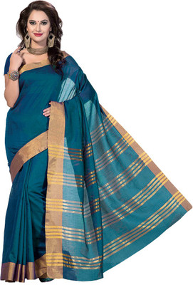 

Rani Saahiba Solid Gadwal Cotton Saree(Light Blue)