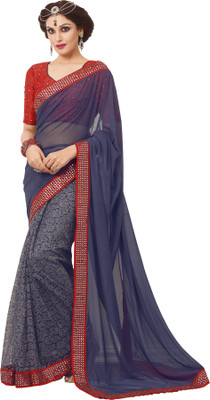 

Vishal Embellished Bollywood Net Saree(Grey)
