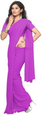 

Surupta Solid Fashion Georgette Saree(Pink), Light pink