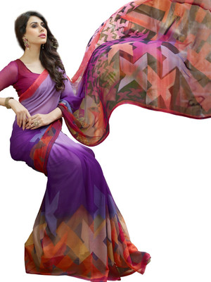 

Parisha Printed Fashion Georgette Saree(Purple)