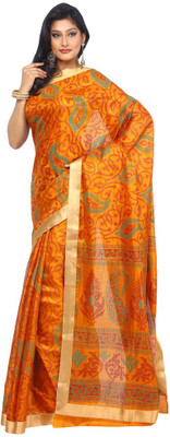 

Kataan Bazaar Woven Banarasi Tussar Silk Saree(Yellow)
