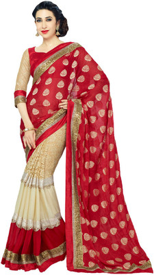 

Radhecreation Self Design Fashion Handloom Viscose Saree(Red)