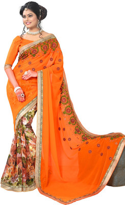 

Parisha Embroidered Daily Wear Georgette Saree(Yellow, Multicolor)