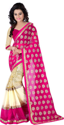 

KIRAN Self Design Bollywood Georgette Saree(Pink)