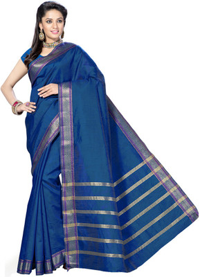 

Rani Saahiba Woven Fashion Art Silk Saree(Blue)