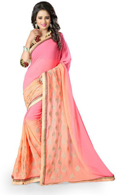 

Style U Self Design Bollywood Georgette Saree(Pink), Sheded pink