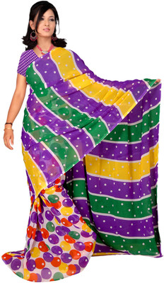 

Vardan Prints Printed Bollywood Georgette Saree(Purple)