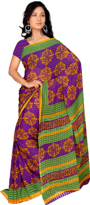

Vardan Prints Printed Bollywood Georgette Saree(Purple)