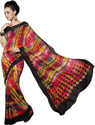 

Khushali Self Design, Printed Fashion Georgette Saree(Multicolor)