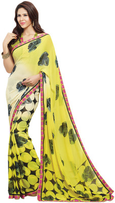 

Saara Floral Print Daily Wear Georgette Saree(Yellow)