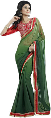 

Indian Wear Online Embroidered Fashion Georgette Saree(Multicolor)