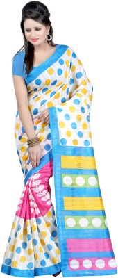 

Indrani Polka Print Bollywood Silk Saree(Multicolor)