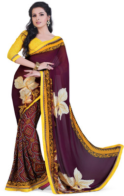 

Ridham Sarees Printed Fashion Handloom Chiffon Saree(Multicolor)