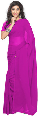 

Surupta Solid Fashion Georgette Saree(Pink), Rani pink