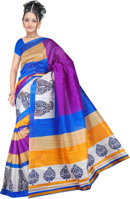 

Khushali Printed Fashion Silk Saree(Purple, Multicolor), Multicolor;purple