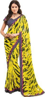 

Brijraj Printed Fashion Georgette Saree(Yellow)